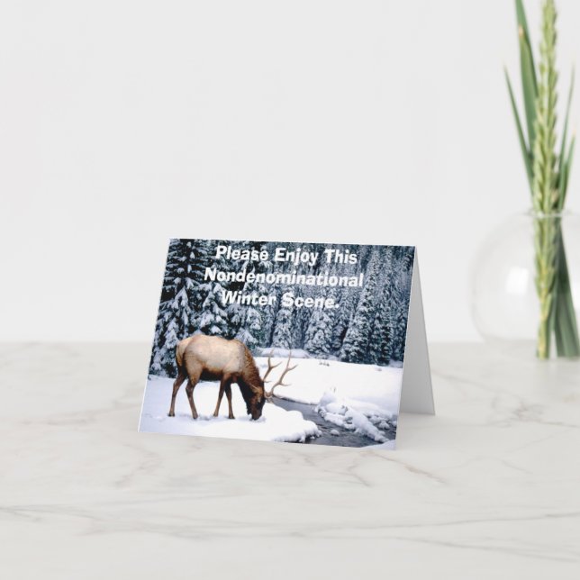 Cartão De Festividades Aprecie por favor esta cena Nondenominational do (Frente)