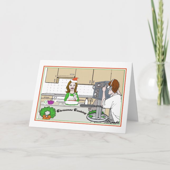Cartão De Festividades Apresentação de Cozinhar de Férias (Frente)