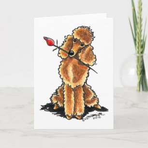 Cartão De Festividades Apricot Poodle Sweetheart Valentines