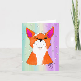 Cartão De Festividades Aproveitando a Neve!