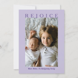 Cartão De Festividades Aproveite a foto personalizada de Natal da Lavanda