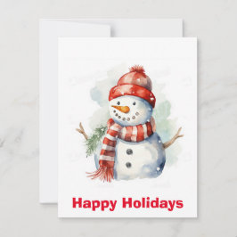 Cartão De Festividades Aquarela Boneco de neve natal clip art , natal