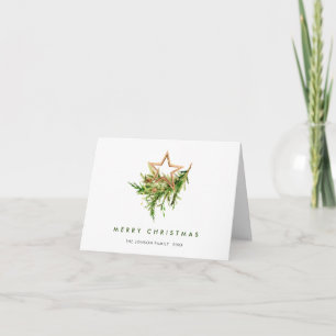Cartão De Festividades Aquarela Composição Boêmiana de Natal