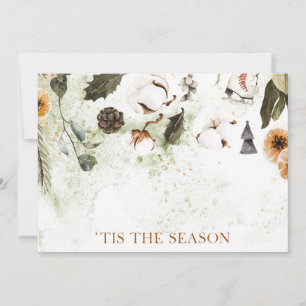 Cartão De Festividades Aquarela da Temporada