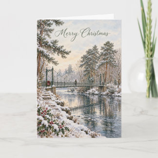 Cartão De Festividades Aquarela de Natal das Ilhas de Inverness Ness