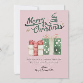 Cartão De Festividades Aquarela "Feliz Natal"