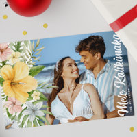 Aquarela Florais Tropicais Mele Kalikimaka