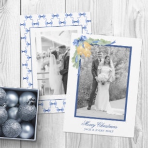 Cartão De Festividades Aquarela Foto de Sininhos de Natal ou Casamento