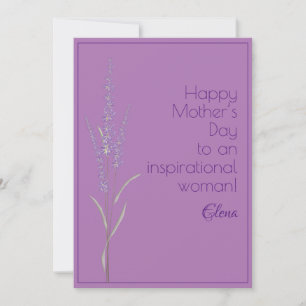 Cartão De Festividades Aquarela lavanda dia das mães