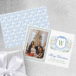 Cartão De Festividades Aquarela Monograma Revista Inicial Foto