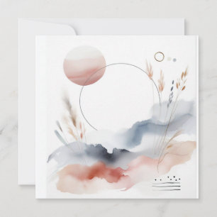 Cartão De Festividades Aquarela Natureza 02