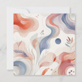 Cartão De Festividades Aquarela Natureza 12