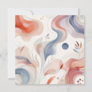 Cartão De Festividades Aquarela Natureza 12