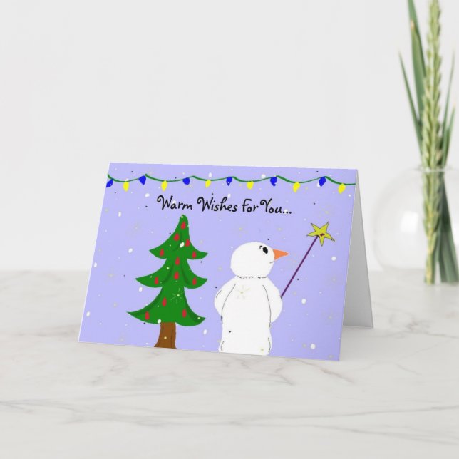 Cartão De Festividades Aqueça desejos para você (Frente)