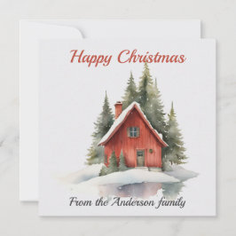 Cartão De Festividades Aquecimento da Madeira de Natal da Casa