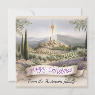 Cartão De Festividades Aquecimento da vila de Natal da Aldeia de Proveniê