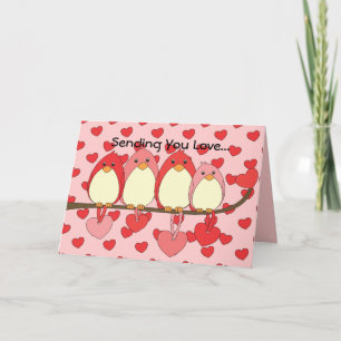 Cartão De Festividades Aquelas Aves Em Dia de os namorados