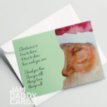 Cartão De Festividades Aquele Que Eu Amo No Natal<br><div class="desc">O cartão de cartões de natal tradicional de Papais noeis com sono para aquele que você ama no Natal. Papais noeis retrorreflectores pintados à mão.</div>