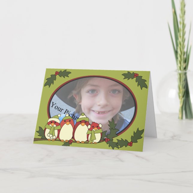 Cartão De Festividades Aqueles pássaros do feriado (Frente)