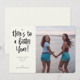 Cartão De Festividades Aqui está uma foto para um ano novo melhor