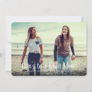 Cartão De Festividades Aqui está uma foto para um ano novo melhor