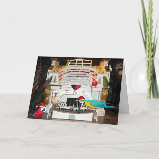 Cartão De Festividades Aqui nós vimos um Squawkin (Frente)