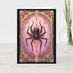 Cartão De Festividades Aranha Viúva Negra Vintage Halloween