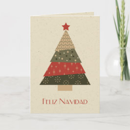 Cartão De Festividades Arbol de Navidad Tarjeta de Felicitacion.