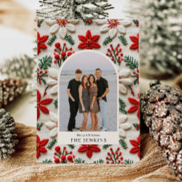 Cartão De Festividades Arca de Fotografias de Natal Elegante