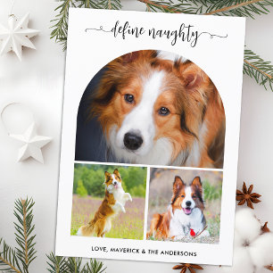 Cartão De Festividades Arch Define Natal de Colagem de Fotos de Pet Malva