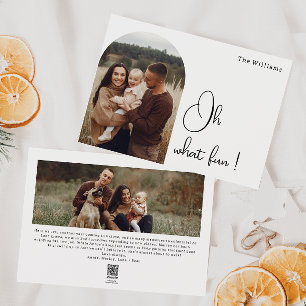 Cartão De Festividades Arch Modern Boho Oh Que Foto Divertida