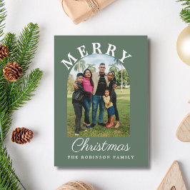 Cartão De Festividades Arch Modern Script Foto Natal