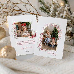 Cartão De Festividades Arco Botânico de Natal Elegante Foto
