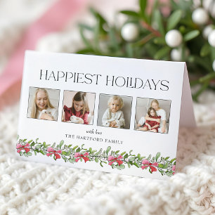 Cartão De Festividades Arco Coquette Mistletoe Happiest Holidays 4 Foto
