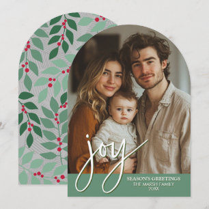 Cartão De Festividades Arco de Foto com Script de Imensa Alegria - parte