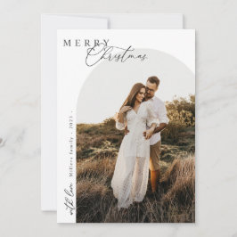 Cartão De Festividades Arco de foto de Natal 1 aquarela botânica Festa