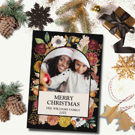 Cartão De Festividades Arco de Fotografias Fbotânico de Natal Preto