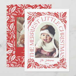 Cartão De Festividades Arco de Fotos Vermelho do Natal Mais Alegre