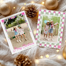 Arco de Laços Rosa Quente Aquarela Natal Foto