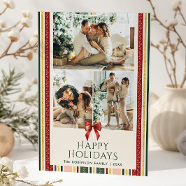 Cartão De Festividades Arco de listras clássicas Feriados felizes 2 Foto