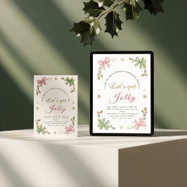 Cartão De Festividades Arco de Natal Whimsical com vamos Jolly - Dobrado