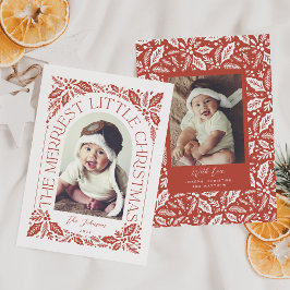 Cartão De Festividades Arco de Natalzinho com Frutas Vermelhas para Foto