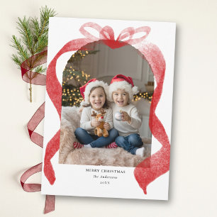 Cartão De Festividades Arco de Presente Caprichoso Arco de Foto de Natal