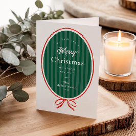 Cartão De Festividades Arco Desenhado à Mão Quadro Oval Natal Empresarial