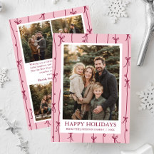 Arco Desenhado à Mão Rosa Foto de Natal da Família