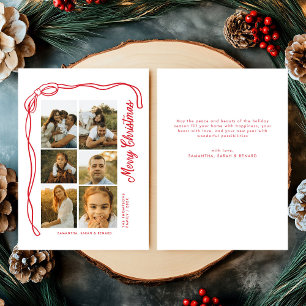 Cartão De Festividades Arco Feliz Natal Família 6 Fotos