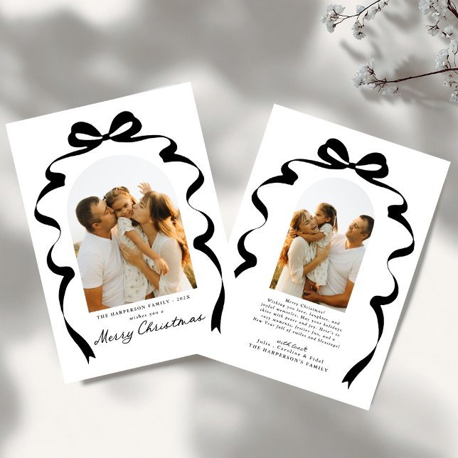 Cartão De Festividades Arco moderno Foto Feliz Arco de Natal (Criador carregado)