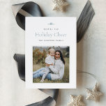 Cartão De Festividades Arco moderno | Foto mínima simples<br><div class="desc">Compartilhe cartões de natal com esses Cartões de foto de Natal doces e simples com um layout minimalista e uma mensagem personalizável. Adicione sua foto quadrada favorita em um fundo branco com uma borda de cinza pálida e personalize seu cartões de natal e sua assinatura de família (mostrada com "Vestindo...</div>