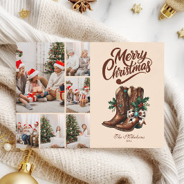Cartão De Festividades Arco Ocidental e Boot Natal 6 Foto