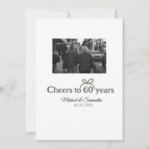 Cartão De Festividades arco ouro aplaude casamento de 60 anos